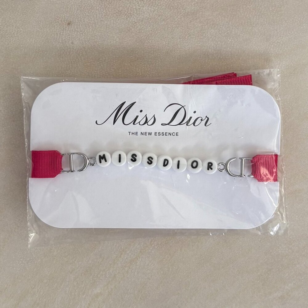 Miss Dior beaded ribbon bracelet so sweet & pretty (gwp)! - Picture 2 of 3